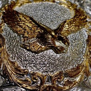 Heavily Decorated Alpaca Silver Belt Buckle